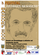 Plakat 3.Festival Brassens in Basdorf